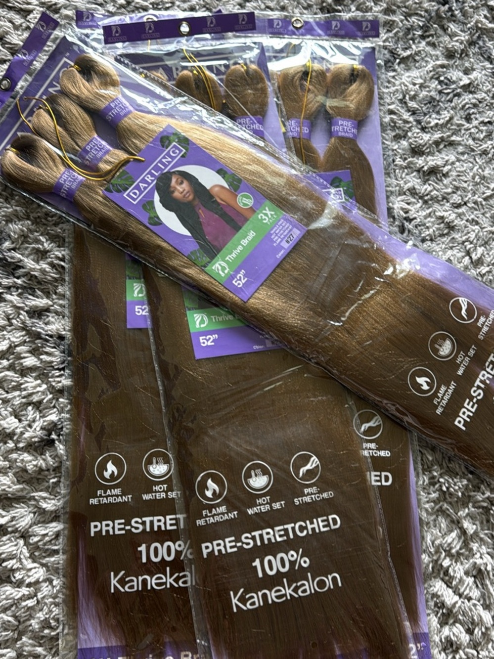 Thrive Darling Pre-Stretched Kanekalon Synthetic Hair - Light Brown